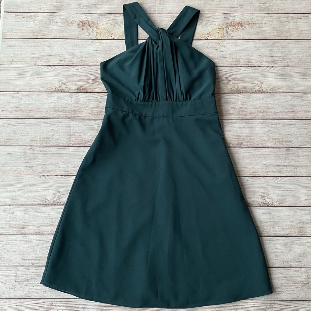 The Limited Dark Teal Halter Dress